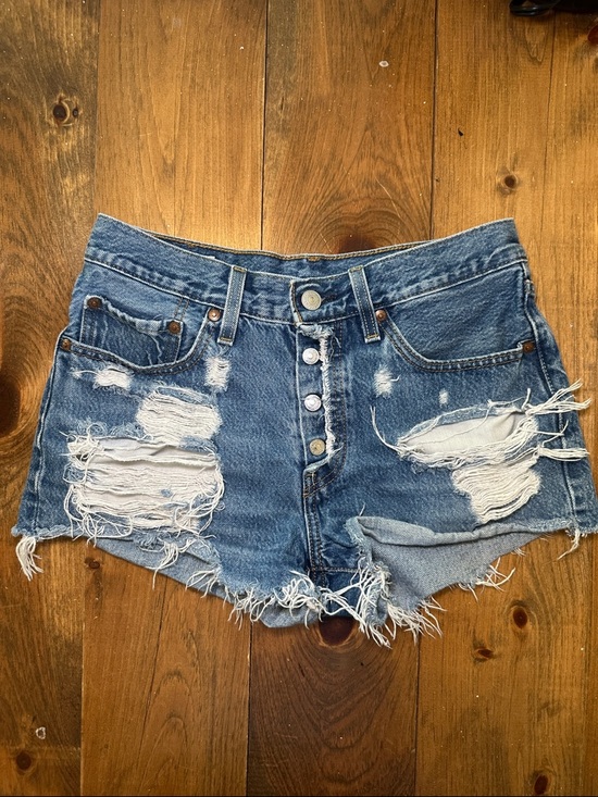 Levi's Pants - Levis 501 Women's High Waisted Distressed Denim Shorts Size 26